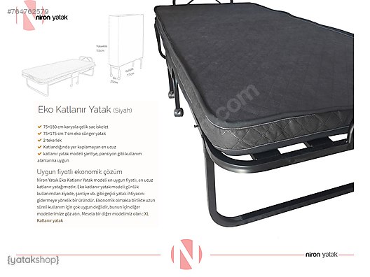 Niron Katlanir Yatak 80x190 Katlanir Portatif Yatak Fiyati