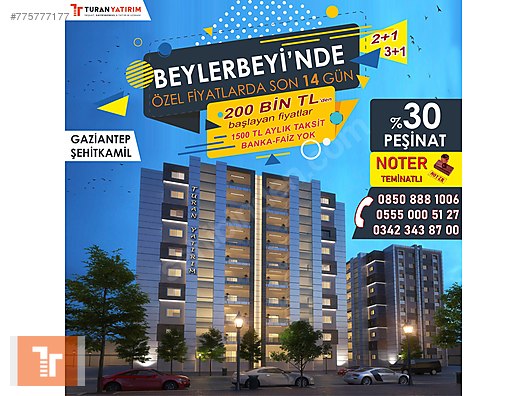 Gaziantep Sahinbey Turan Yatirim Emlak Ilanlari Sahibinden Com Da