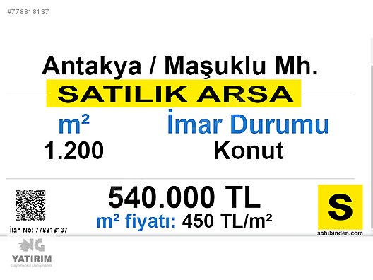 Hatay Ng Yatirim Gayrimenkul Emlak Ilanlari Sahibinden Com Da