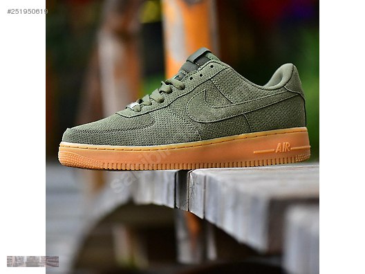 nike air force 1 suede green olive
